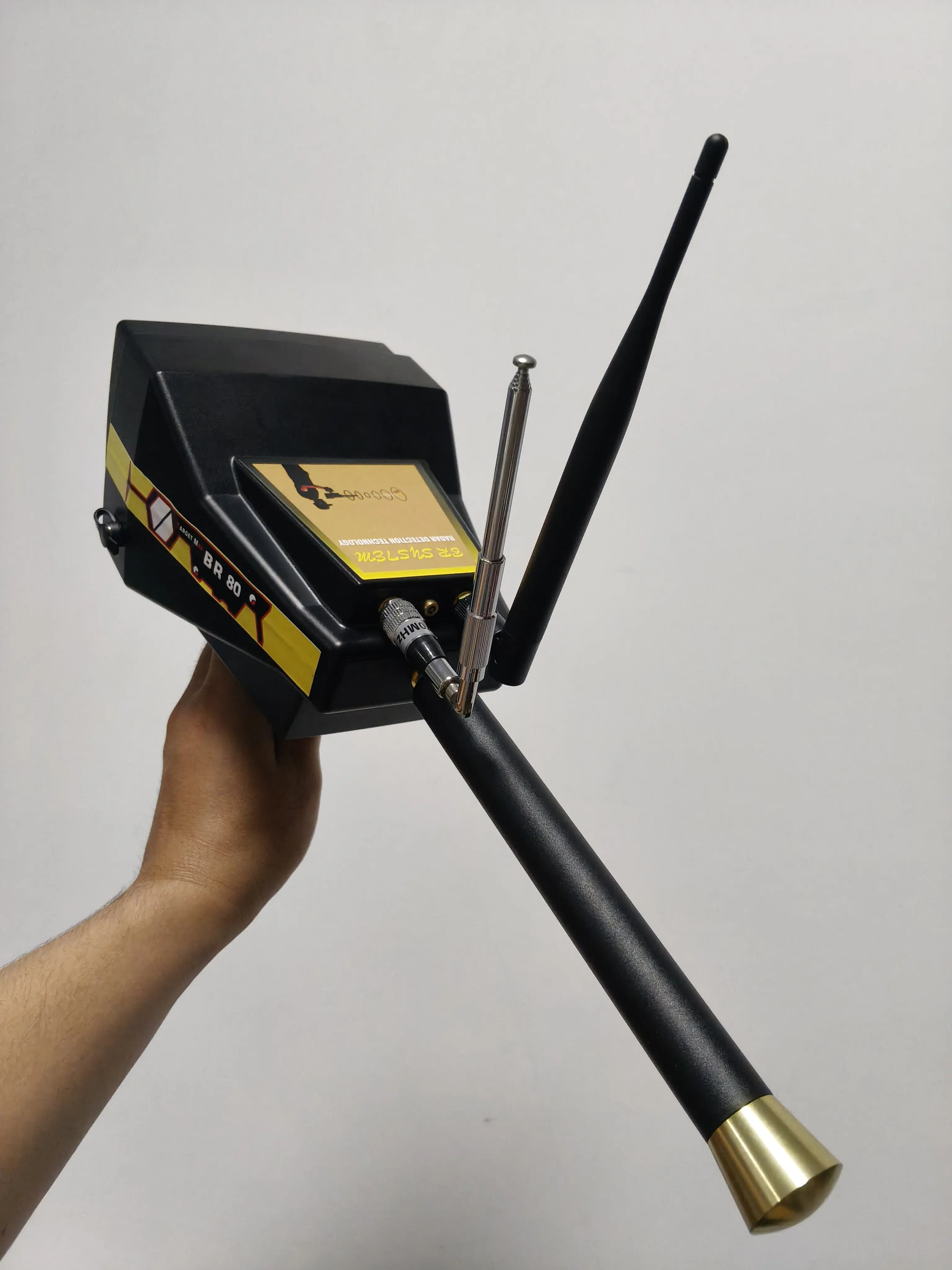 BR-80 Underground Long-Range Metal Detector Gold Detector Jewelry Treasure Deep Depth Detection Instrument DC 2A Plug in ABS