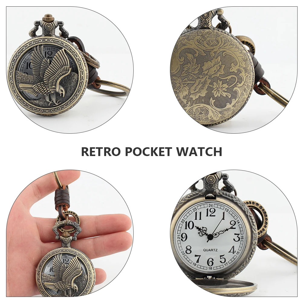 

Retro Pocket Watch Hollow Design Hanging Nurse Key Chain Mechanical Pendant Gift Style Precise Timekeeping Vintage