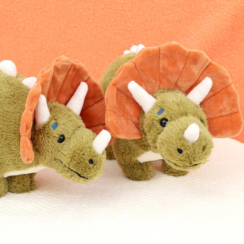 40 cm grüne Triceratops Cartoon flauschiger Drache Plüsch Dinosaurier Plüsch Kissen weiche Stofftier Puppe Kind Geschenk