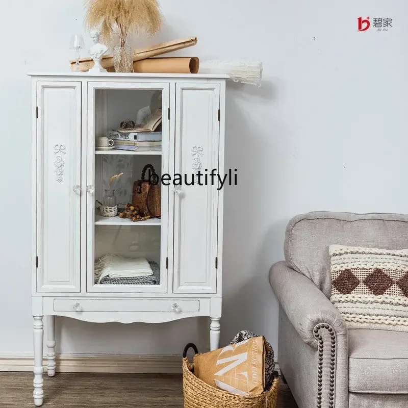 D176 Y zqcFrench Elegant Idyllic Fresh Modern Entrance Cabinet Sideboard Storage Locker Y