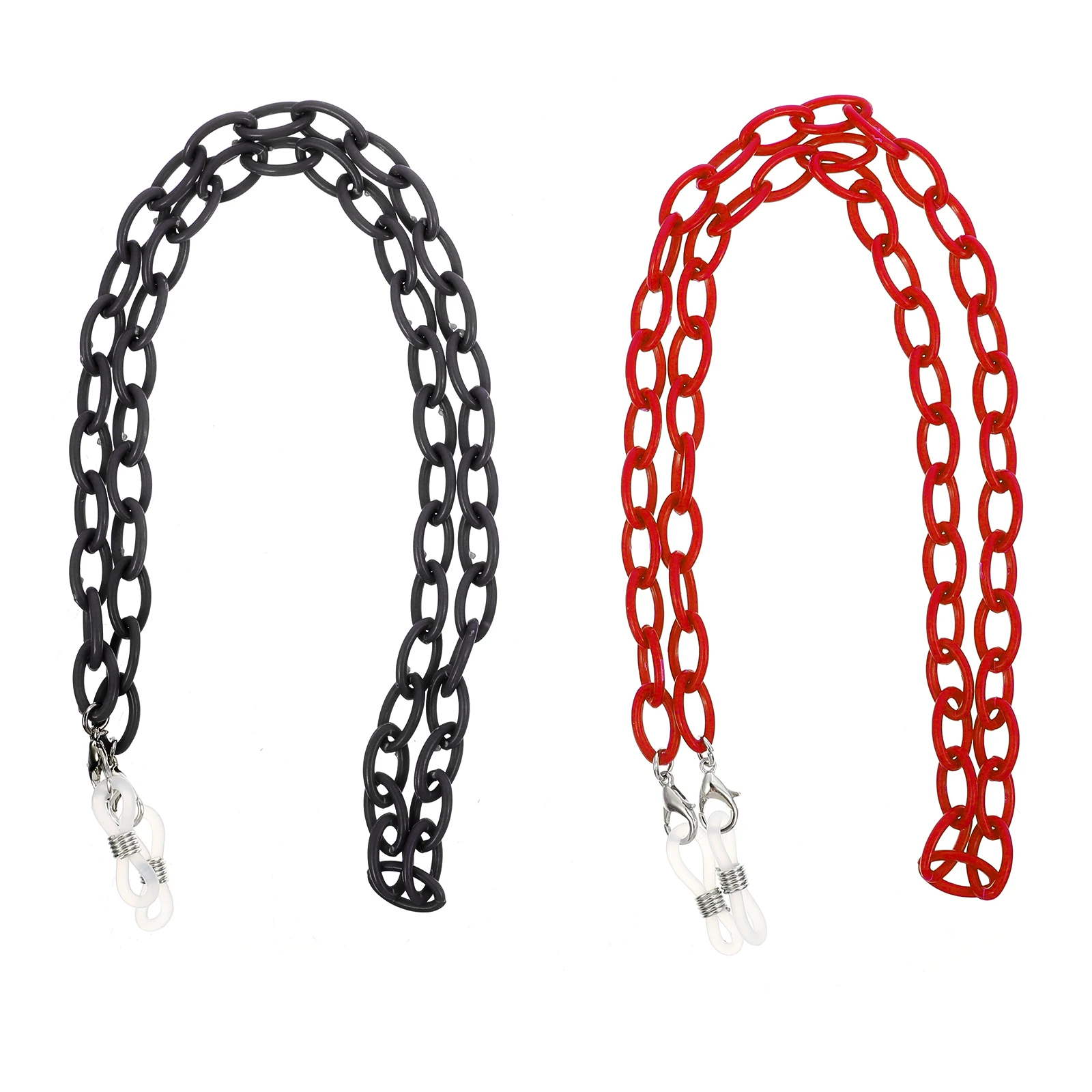 

2pcs Durable Acrylic Glasses Strap Non-slip Chain for Eyeglass Mask Anti Lost Portable Lightweight Fashionable