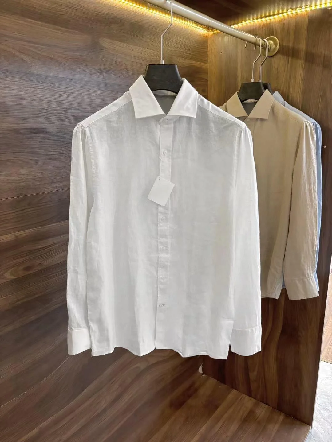 

Pure Linen irt BC Old Money Sle Simple Luxury Men's Long Sve Four Seasons без логотипа Busin Casual Classic Fit Summer