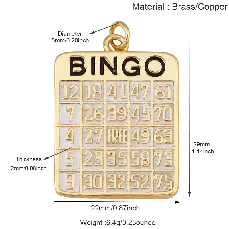 Trendy Bingo Boot Candy Passport Headset Star Eye Charm Pendant,Real 18K Gold Plated DIY Necklace Jewelry Bracelet Supplies T23