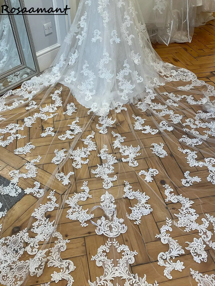 Robe de Mariée Sirène avec Bretelles Spaghetti et Perles, Dos aux, Appliques en Dentelle, pour Patients