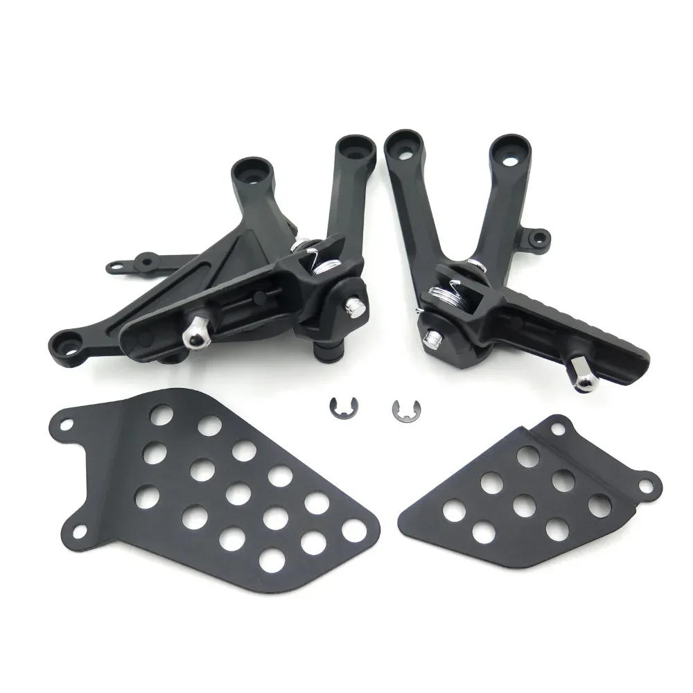 BLACK Front Rider Foot Pegs Bracket for Honda CBR1000RR 2004 2005 2006 2007 04-07 Motorcycle Parts