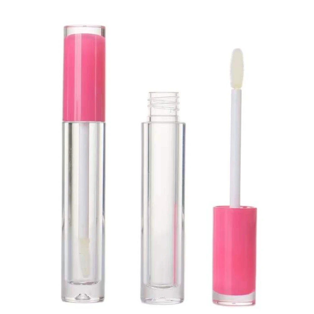 Contenedor vacío de Material ligero de forma redonda, tubo de brillo de labios, botella transparente de diseño transparente para hacer brillo de labios DIY, maquillaje
