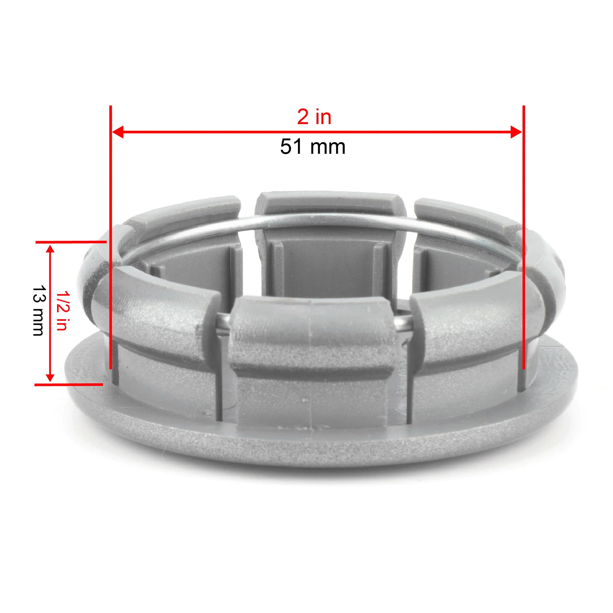 1pc 53mm（2.09in） 51mm Wheel Hub Caps For Rim Center Cover Styling Refits 8 Clip No Logo Gun Grey Auto Accessroies ABS Plastic