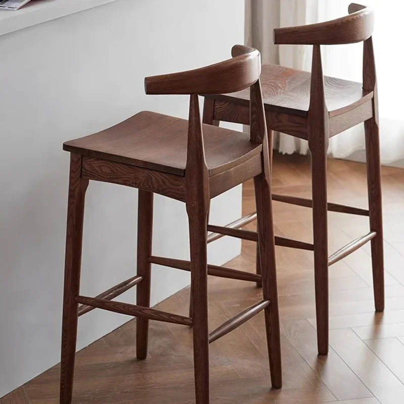 

Коммерческие барные стулья высотой, деревянные современные эргономичные скандинавские барные стулья, минималистичные табуреты для макияжа, мебель для бара