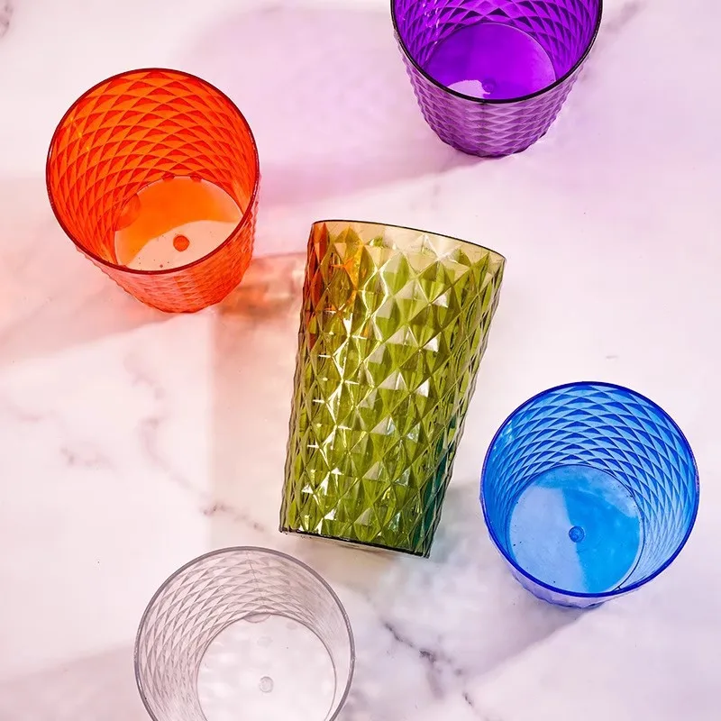 1pcs High Transparency Cup Clear Color Water Cups Creative Anti-drop Home Set Restaurant Beer Drinking Cup Teacup