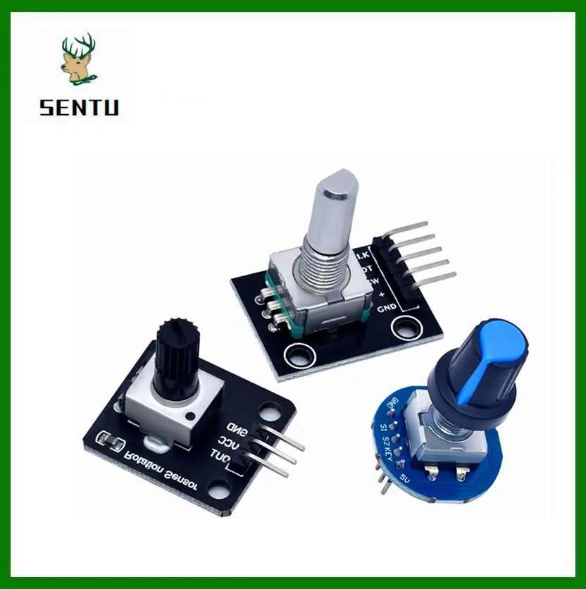 WAVGAT Rotary Encoder Module for Arduino Brick Sensor Development Round Audio Rotating Potentiometer Knob Cap EC11