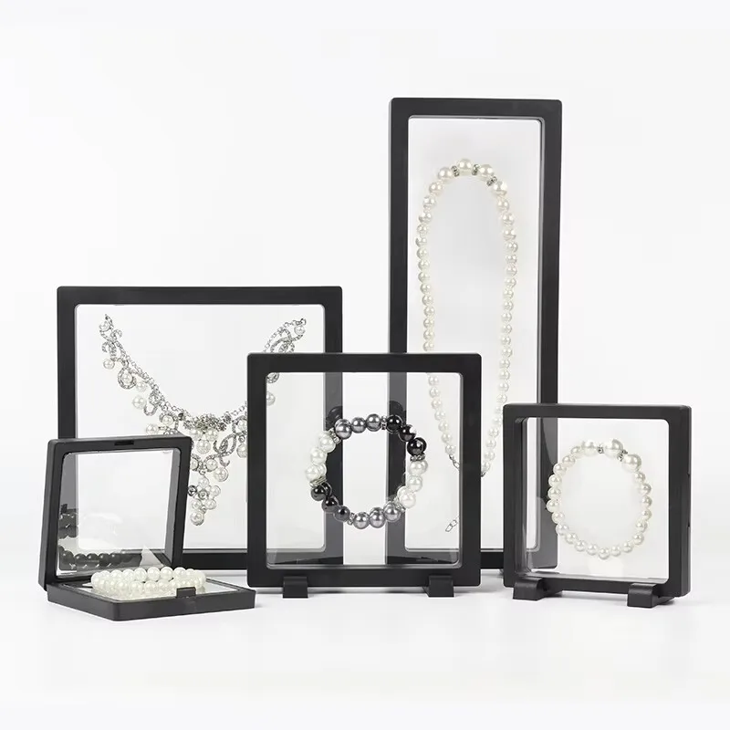 

5pieces Transparent PE film display collect box for jewelry necklace/bracelet/ring/earrings package FPPJ wholesale