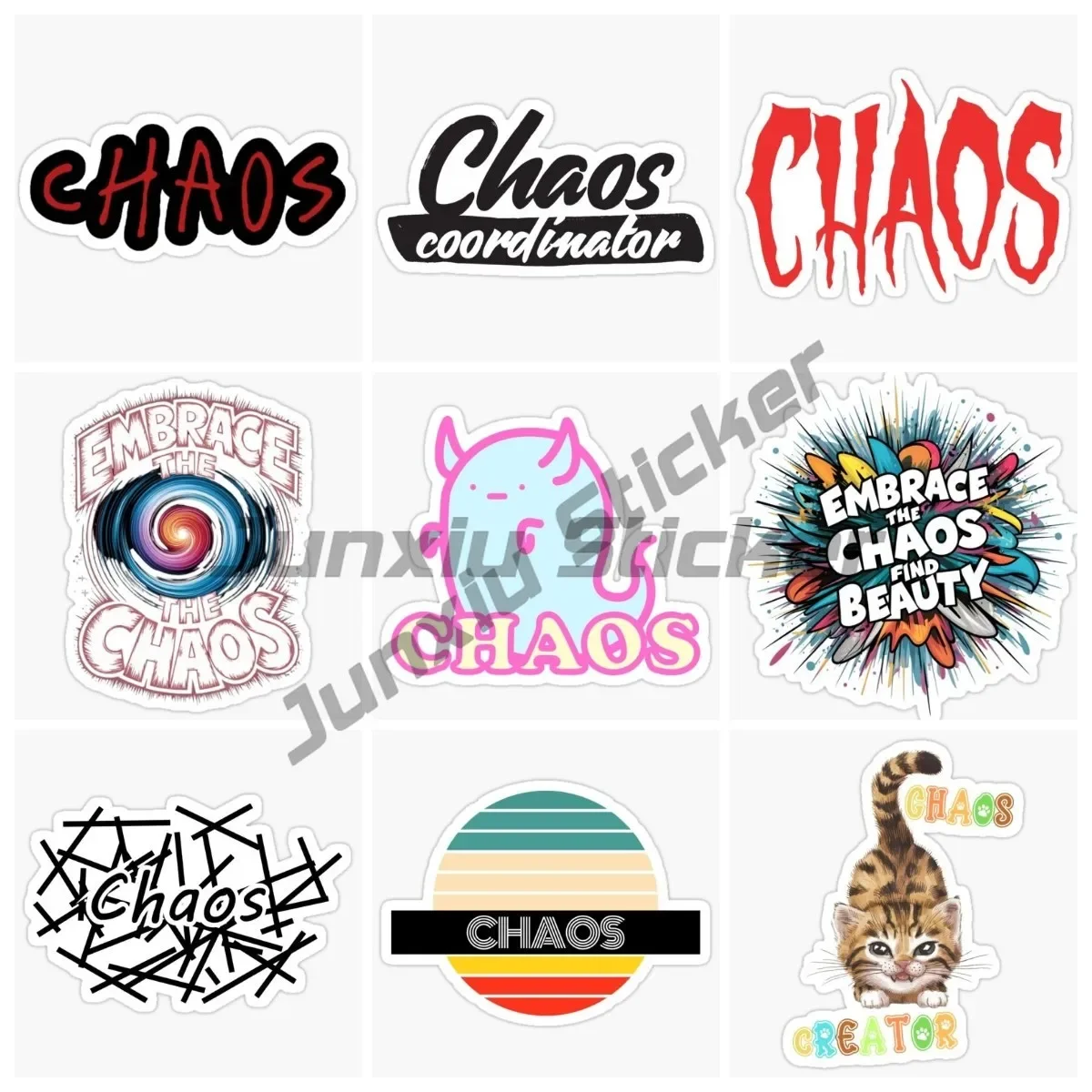 

Виниловая водонепроницаемая и солнцезащитная наклейка для ноутбука Embrace Chaos, автомобильные аксессуары, декор