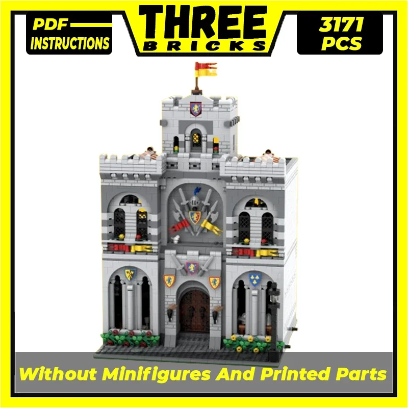 Medieval Model Moc Building Bricks Lion Warrior’s Castle Reform Technology Modular Blocks Gifts Christmas Toys DIY Sets Assembly