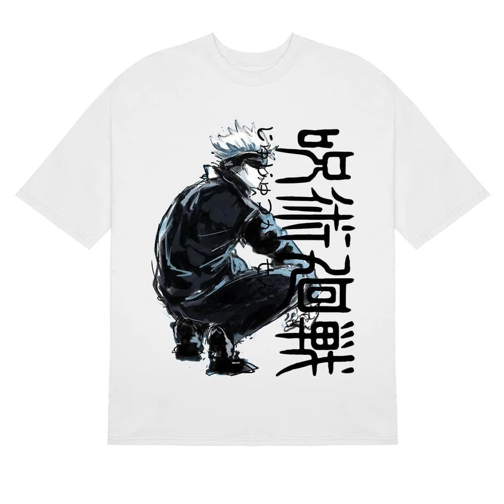 Gojo Satoru Jujutsu Kaisen Shirt with Dynamic Pose Design – Stylish Anime Apparel