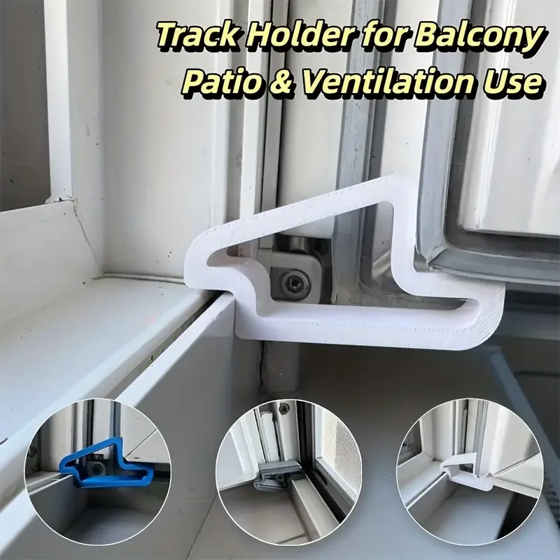 Durable Plastic Window Stopper - Easy Install, Anti-Slip, Secure Hold for Doors/Windows, White, Minimalist & Sturdy