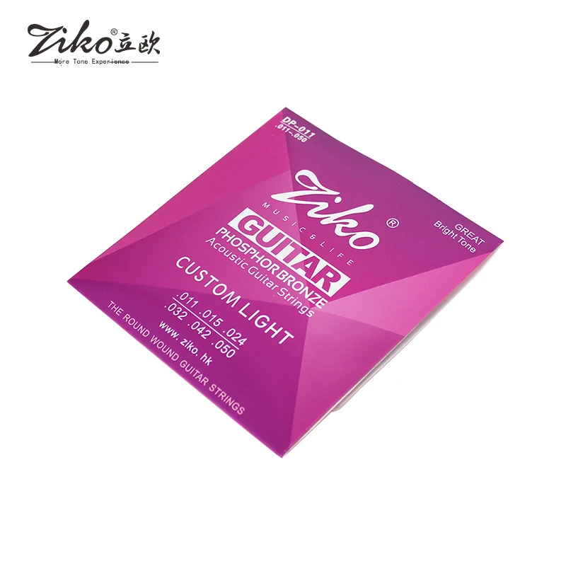 ZIKO Acoustic Guitar Strings High Carbon Steel Hexagonal Alloy Phosphor Copper Wound Guitarra Strings Guitar Parts & Accessories