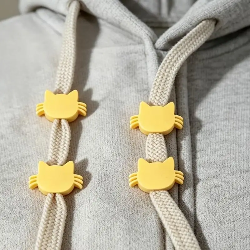 2Pcs 3D Cartoon Drawstring Stoppers Sweatshirt Drawstring Stopper Beads Tail Cord Ends Suitable For Hoodies And Sweatpants