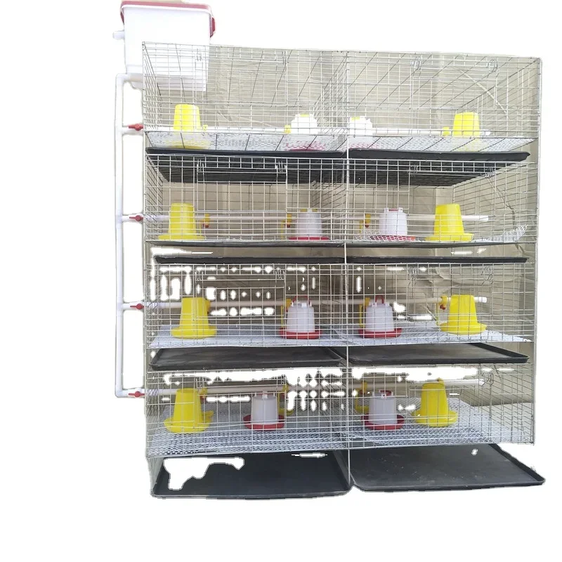 Farm Poultry Cage H Type 3 Tiers 90-200 Birds/one Set Little Baby Chicken Cage