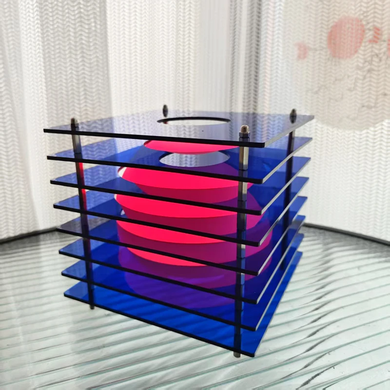 LOP مصباح الاكريليك الفني الجدول ضوء قابلة للشحن RGB جو المزاج أباجورة غرفة تزيين العناصر لتقوم بها بنفسك ضوء الليل