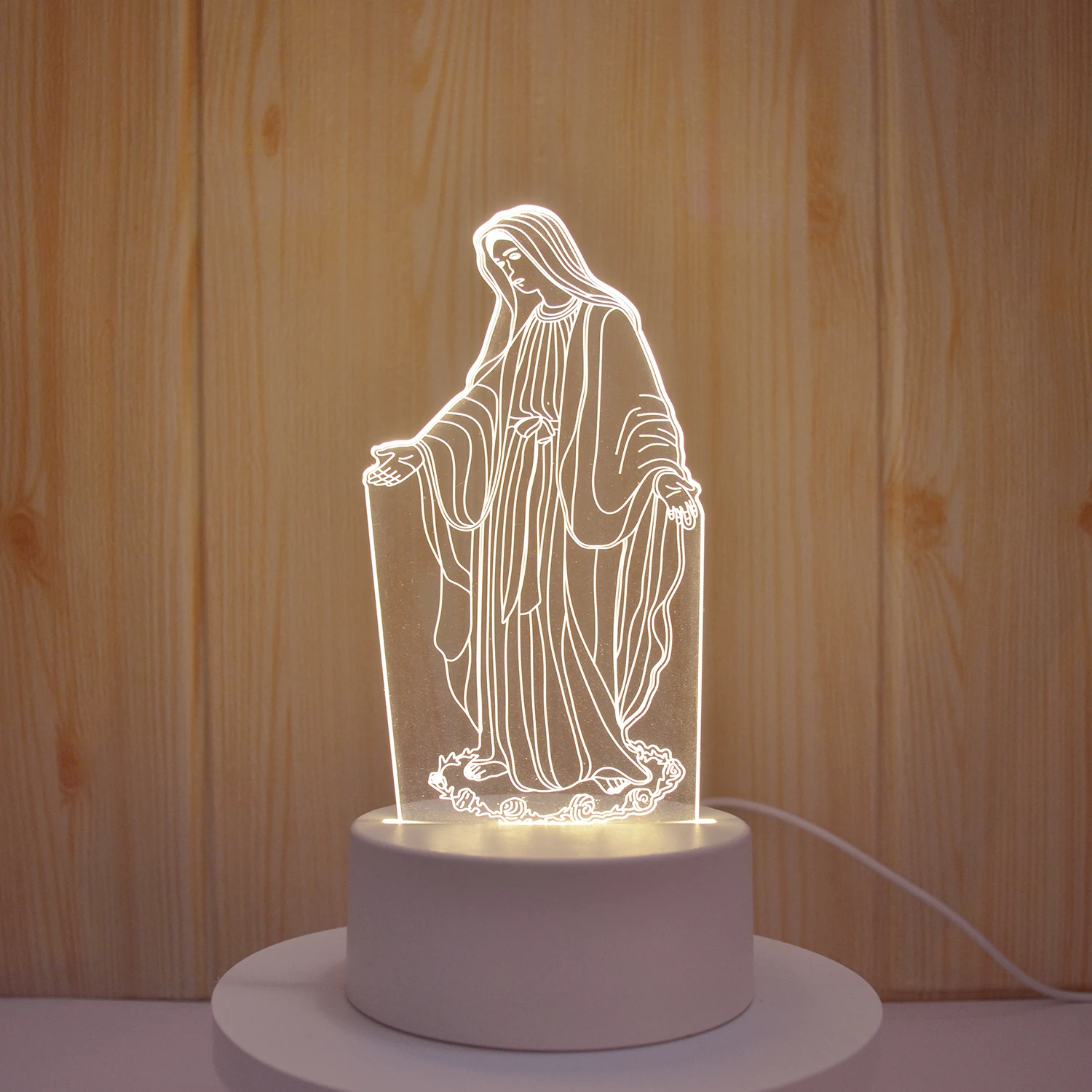 クリエイティブ 3D LED ナイトライトイエスイリュージョンナイトランプ 3D 小型ナイトライトドロップシッピング調達