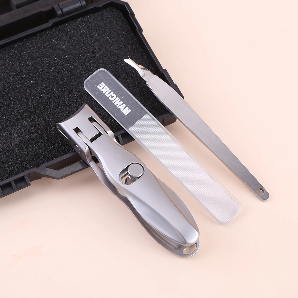 Toenail Clippers with Nail File Toe Nail Clippers Sharp Curved Blade Podiatrist Toenail Clippers with Cuticle Pusher for Seniors