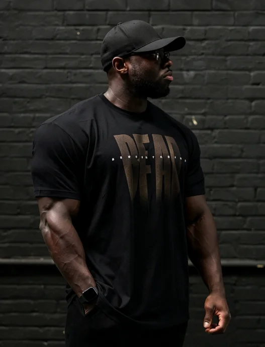 2026 new Gradient Faded Large‑Letter Graphic Print High‑Quality Comfort Loose Fitness Short‑Sleeve Tee