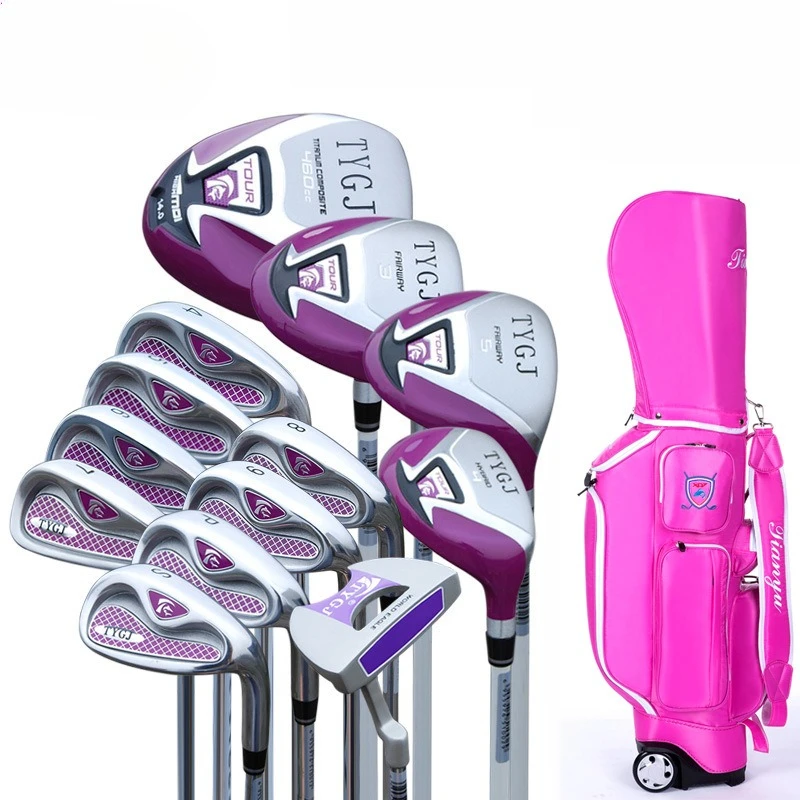 Zinc Alloy Head Golf Club Women's Full Set Driving Range Golf Club R Hardness Stainless Steel Shaft Beginner Practice Club