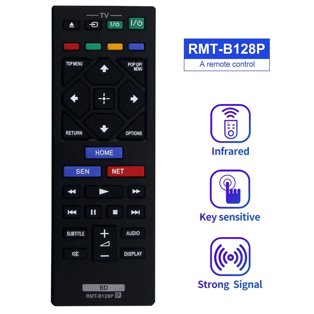 OIIRGO-リモコン RMT-B128P ソニー ブルーレイ DVD BDP-S7200 BDP-BX120 BDP-BX150 BDP-BX320 BDP-BX350 BDP-BX520 BDP-S1200用