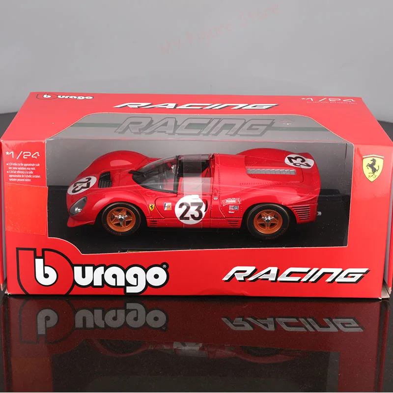 Bburago 1:24 Ferrari 330 P4 DAYTONA 1967 Ferrari Classic Supercar Die Cast Sports Car Alloy Retro Style Baking Paint Model Toy