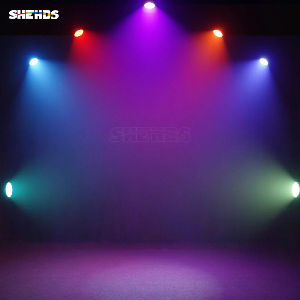 Imagem -04 - Shedhs-led Par Light Rgbwa e uv Alto Brilho Mistura de Cores Festa Discoteca Casamento Nova Versão 200w Cob Rgbacl Wcw 18x18w