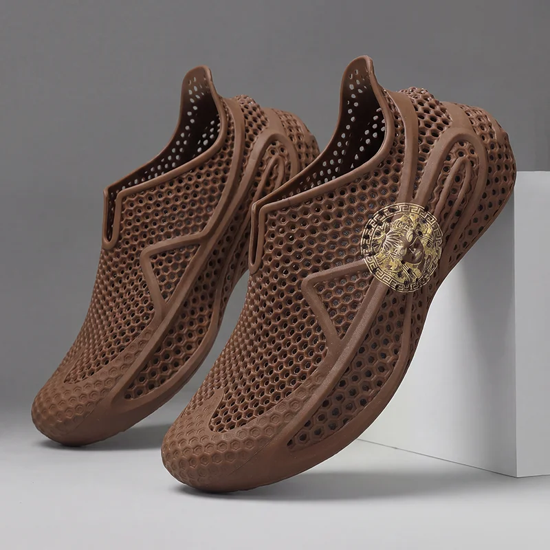 3d-printed-hollow-out-slip-on-casual-shoes-no-tie-lazy-wear-design-honeycomb-breathable-mesh-upper-non-slip-and-wear-resistant-outdoor-outsole-suitable-for-daily-commuting-beach-hiking-water-sports