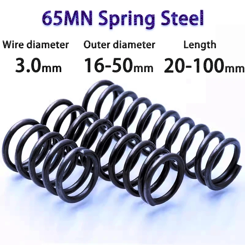 

2Pcs Wire 3.0mm, Outer Diameter: 16-50mm, Length20-100mm, Compression Spring, large Industrial Compression Return Press Spring