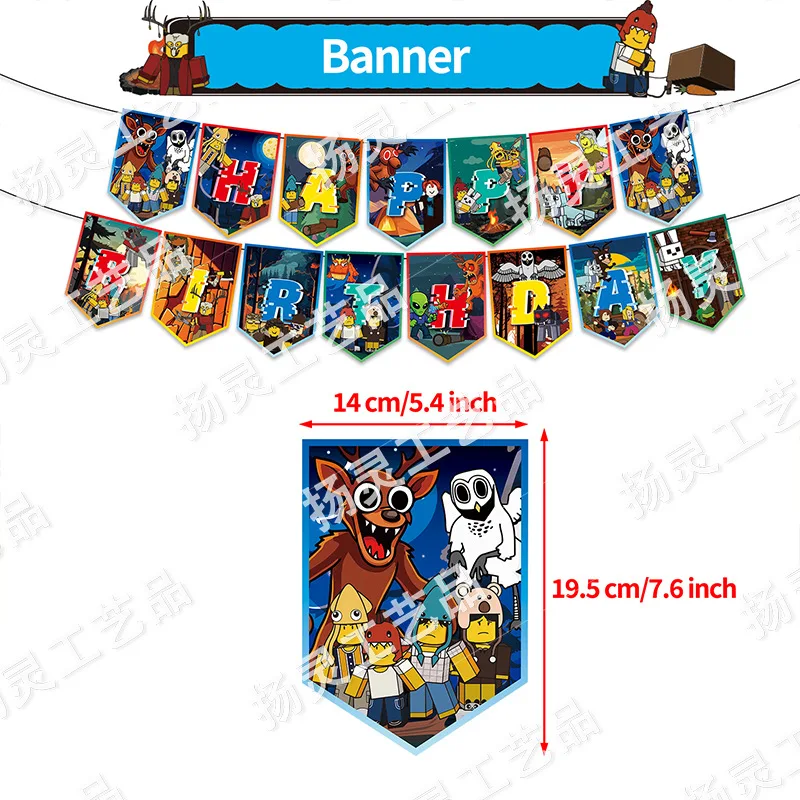 99 Nights in The Forest Birthday Party Decorations Deer Banner Cake Topper Balloons