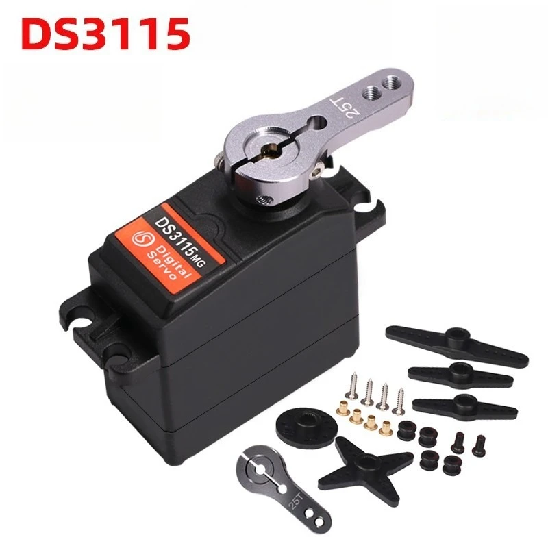 DS3115 Servo Motor 15kg Metal Gear High Torque 360 Continous Rotation 180/270 Degree Controllable Angle Programming Robot RC Car
