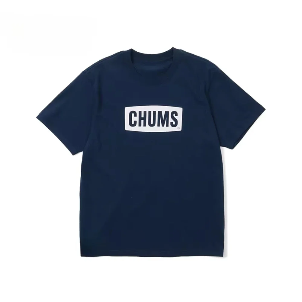 2025 نموذج جديد 24SS CHUMS What Toin التخييم المرأة القطن تي شيرت 24SS Chums What Toin التخييم تي شيرت اليومية الرجعية إلكتروني طباعة م