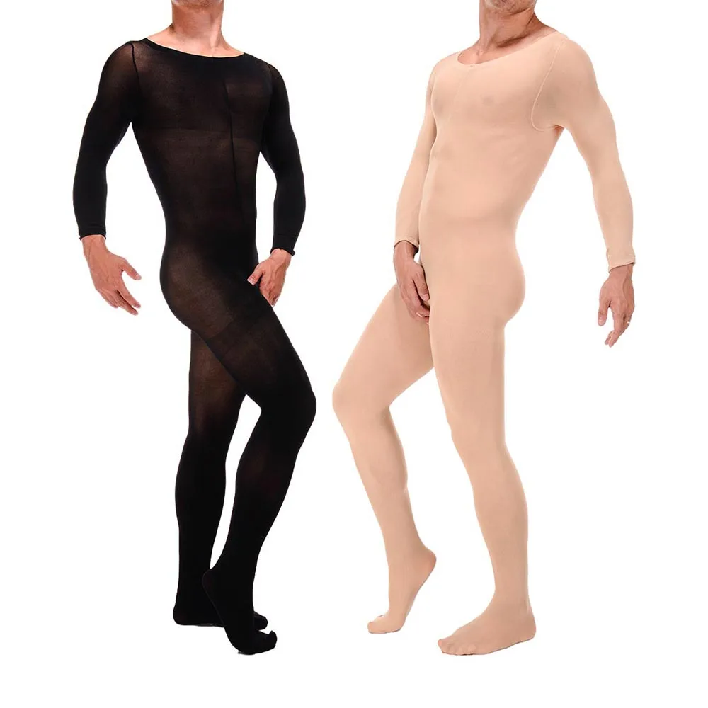 

Mens Sissy See-through Crotchless Full Body Pantyhose Stockings Bodystocking Gay Male Underwear Hot Exotic Bodysuit Man Lingerie