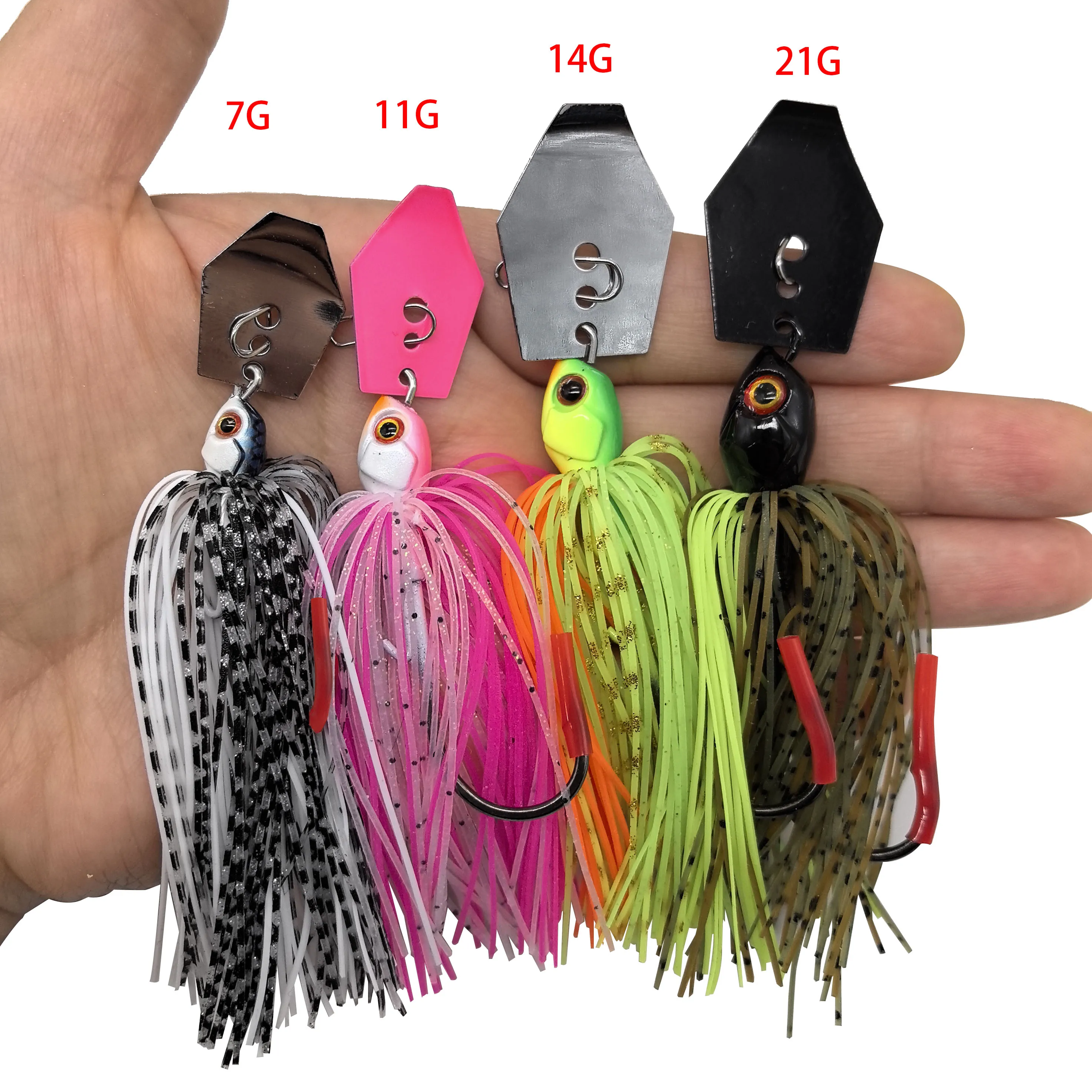 Mycena 7G/9G/11G/14G/21G señuelo de pesca Chatter cebo giratorio hoja Jig bailarina Buzzbait wobbler chatterbait para lubina pike fish