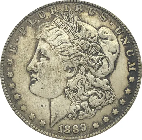 संयुक्त राज्य अमेरिका 1889 सीसी मॉर्गन 90% चांदी 1 एक डॉलर की प्रतिलिपि सिक्का लिबर्टी यूएसए इन गॉड संग्रह स्मारक सिक्के 8 best sales मॉर्गन डॉलर का सिक्का - №7