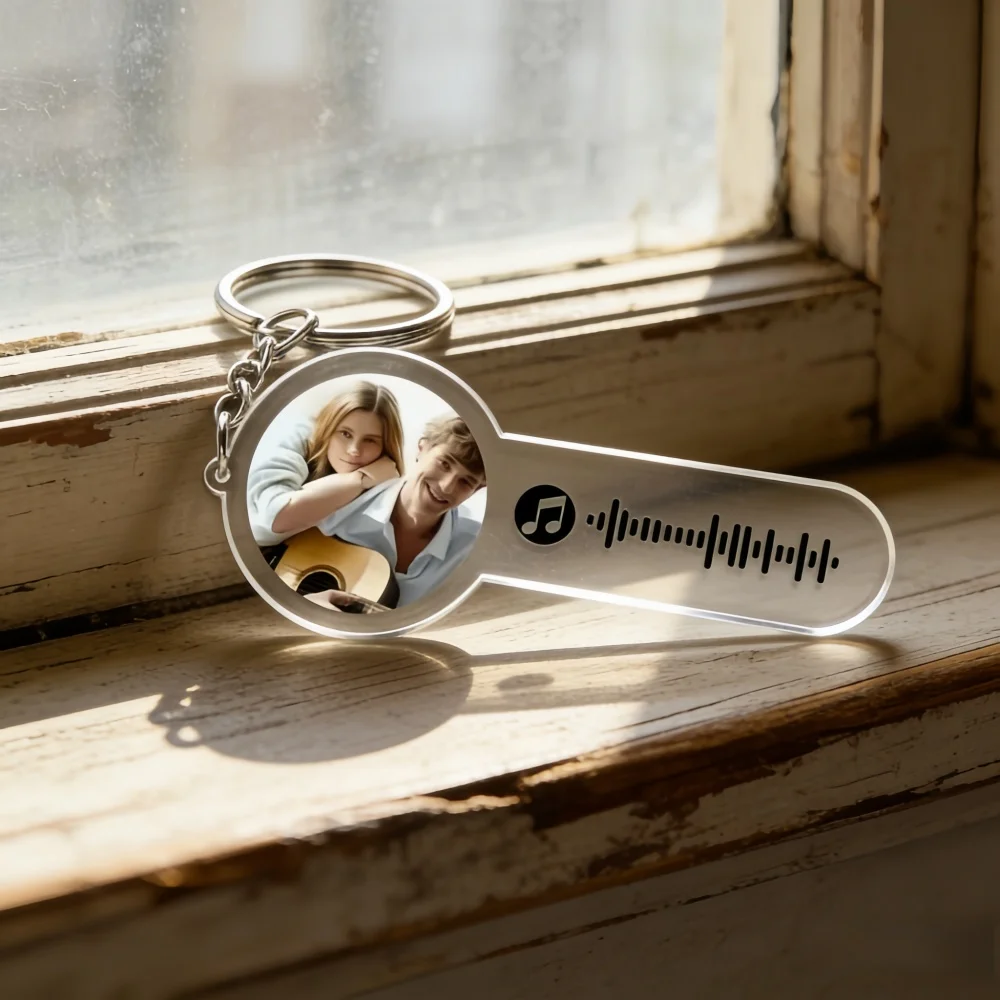 Personalization Spotify Code Customize Keychain Customize Song Title Singer Photo Muziek Keychain Music Festival Souvenir Gifts