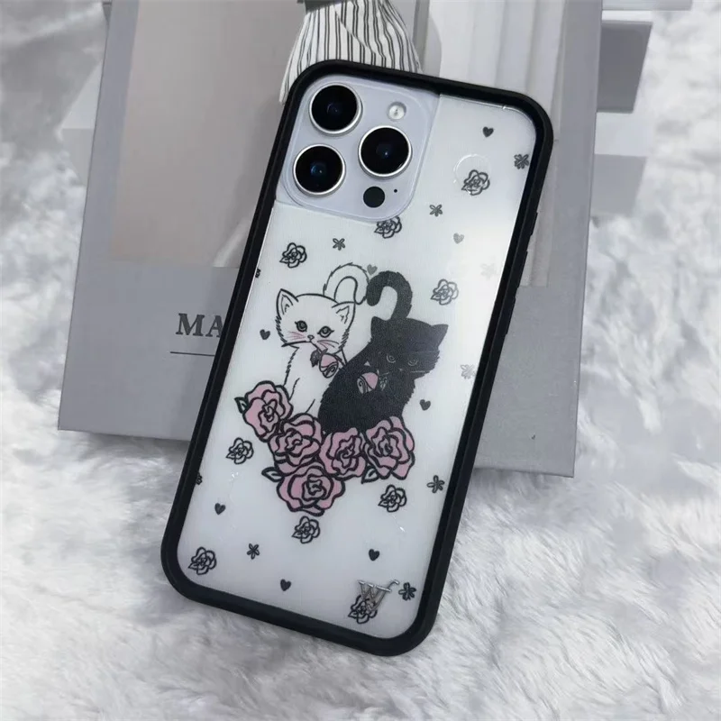 Wildflower Ins Little Stinker Lullaby Lambs Phone Case For iPhone 18 17 16 15 14 13 12 Pro Max Plus Wf Rabbit Shockproof Cover