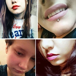 Fake Cheater Non Pierced Magnet Lip Nose Ring Stud Body Jewelry No Piercing Magnet Tunnel Plug Earring for Women Girl