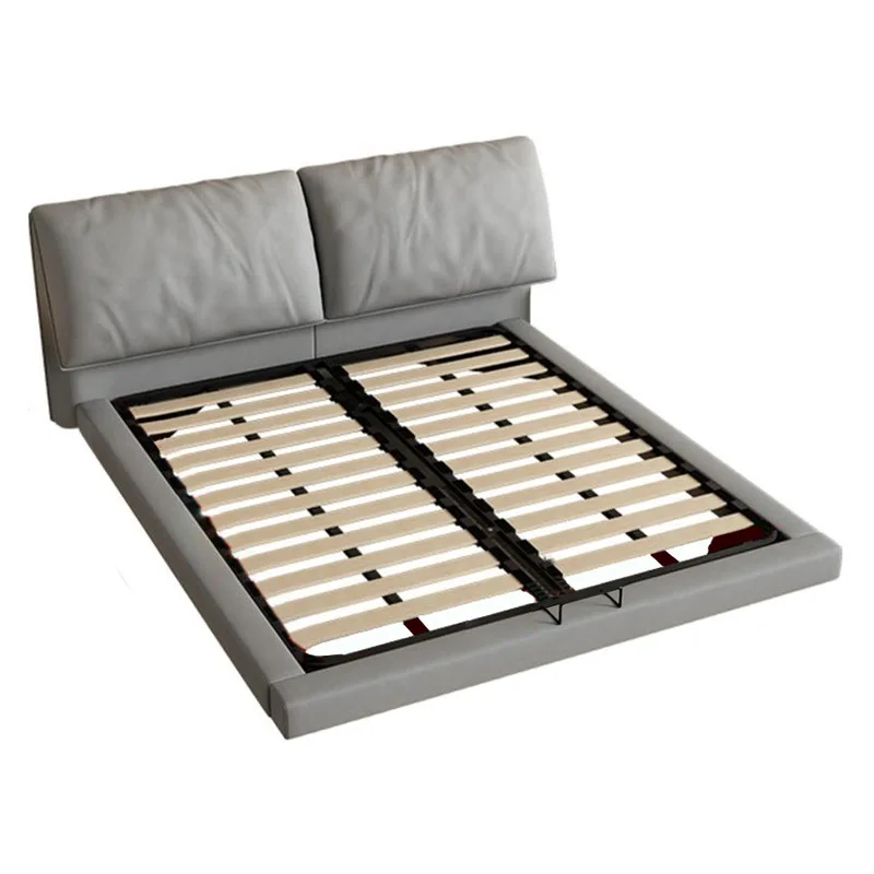 

Modern light luxury soft floating double bed size apartment household Italian style