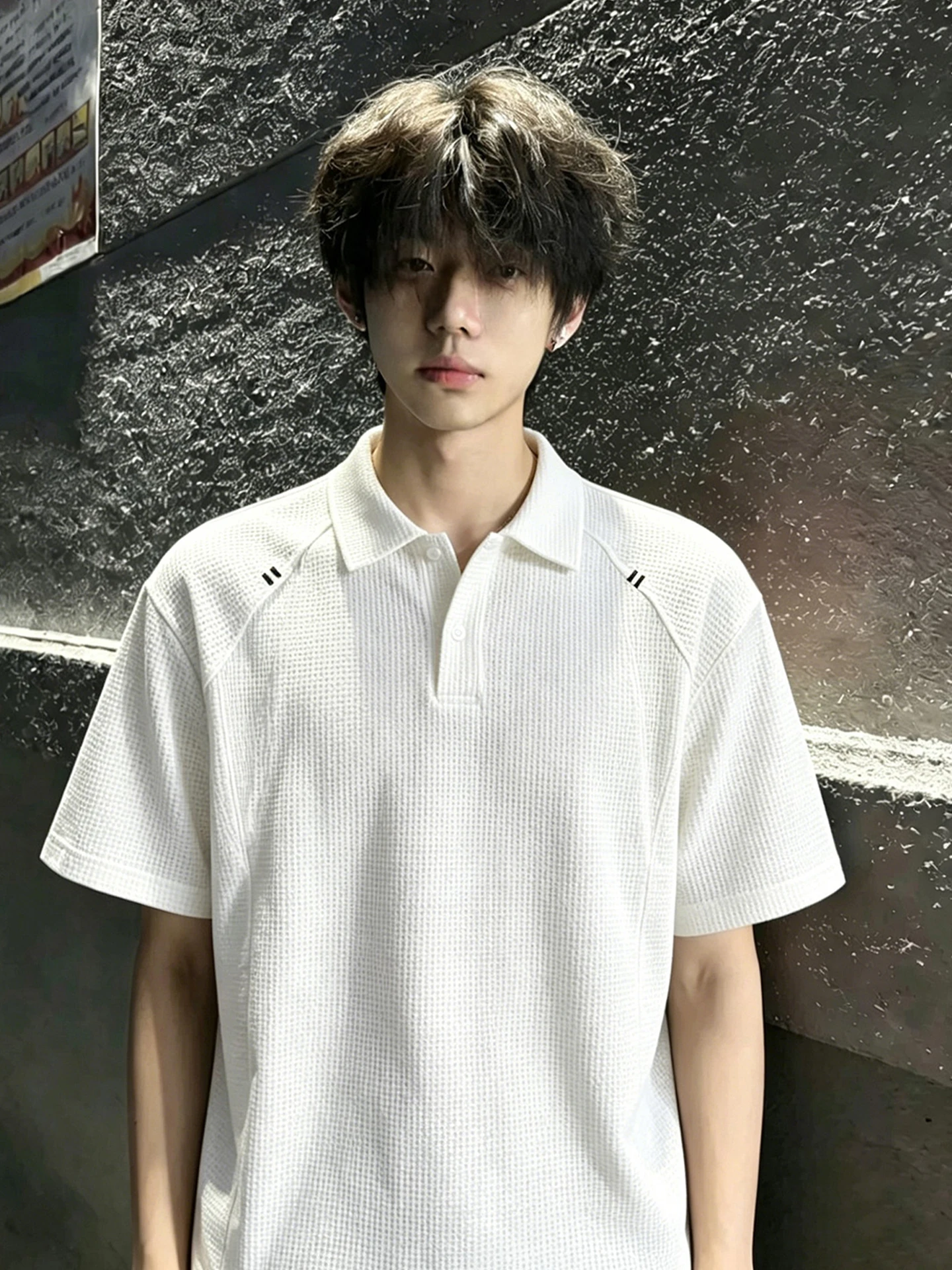 Quick Dry  Shirt Men's Summer Sport Short Sleeve Embroidered T-Shirt Cool Feeling Standard Fit Cleanfit Micro Stretch