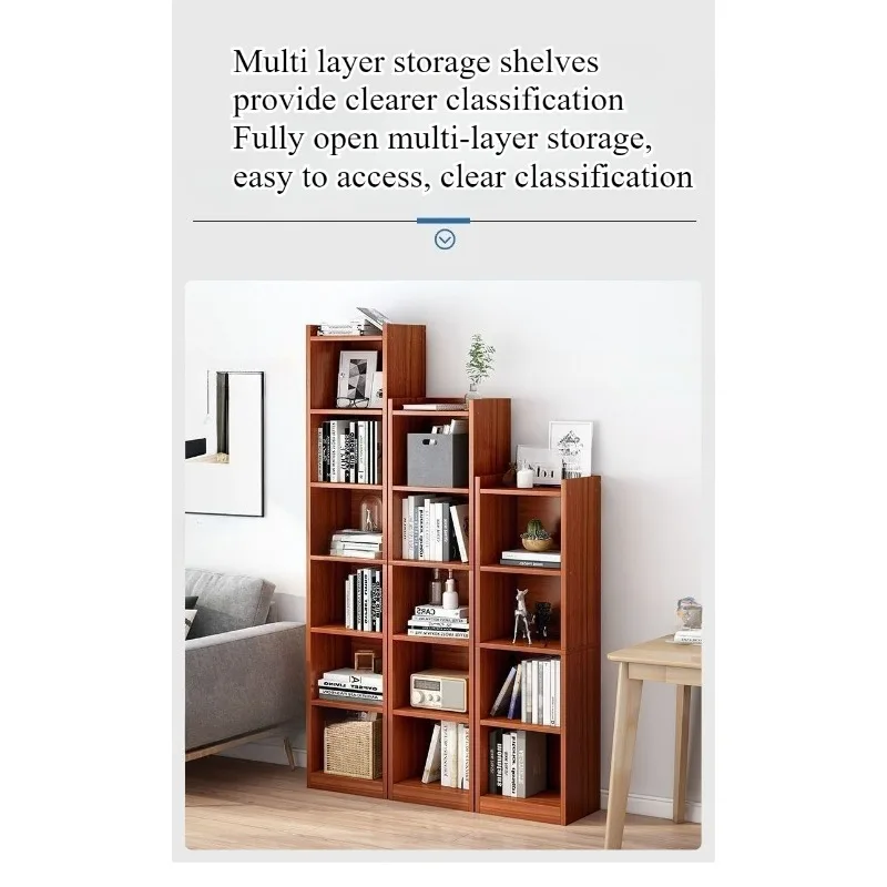 Small bookshelf between cracks, simple household storage shelf, floor-to-ceiling bedroom locker shelf, narrow bookcase image 6