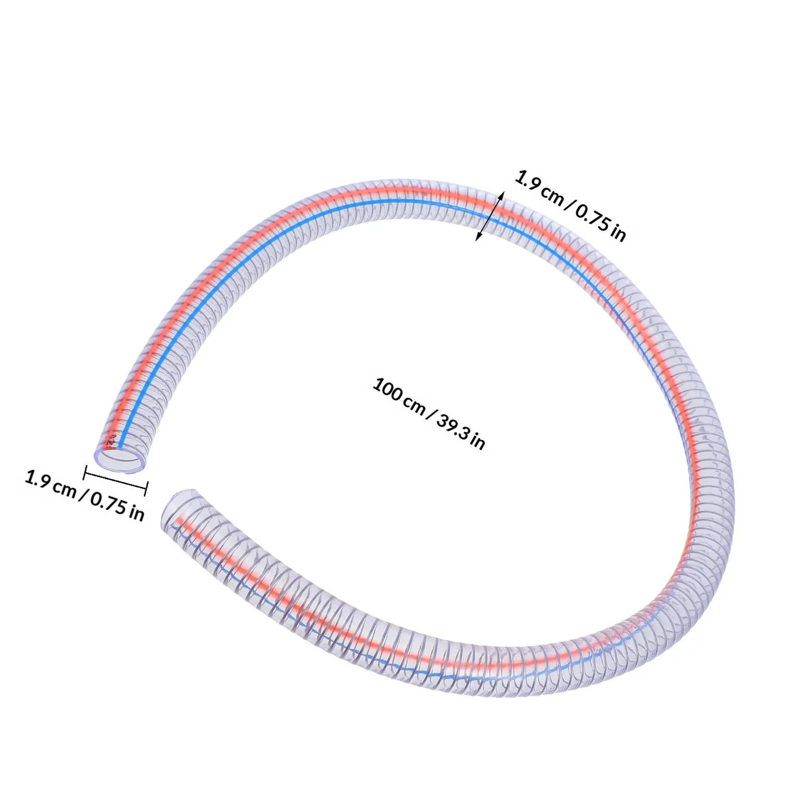Heavy Duty Spiral Steel Wire Reinforced PVC Hose for Drainage Oil Suction Gas Transfer Water Pumps Aquariums Liquid Fuel