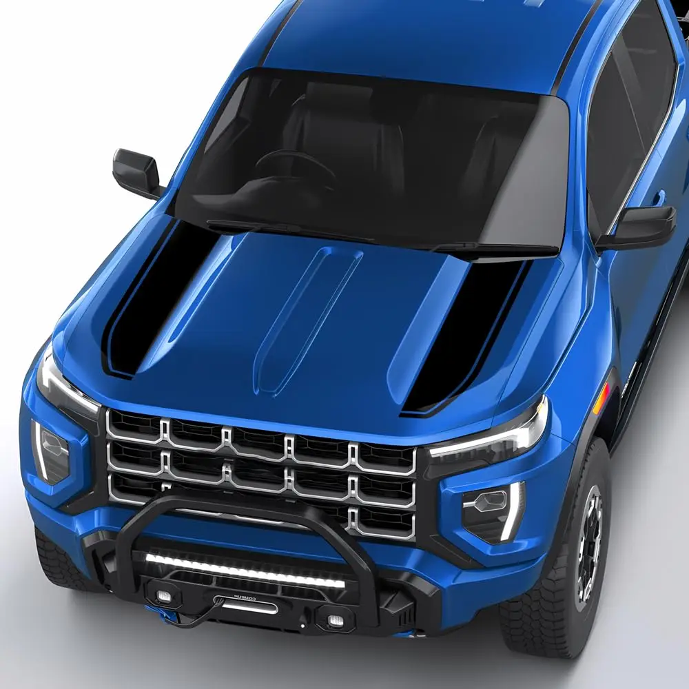 

Decal Sticker Vinyl Hood Bonnet Racing Stripes Kit Graphics Compatible with GMC Canyon Denali