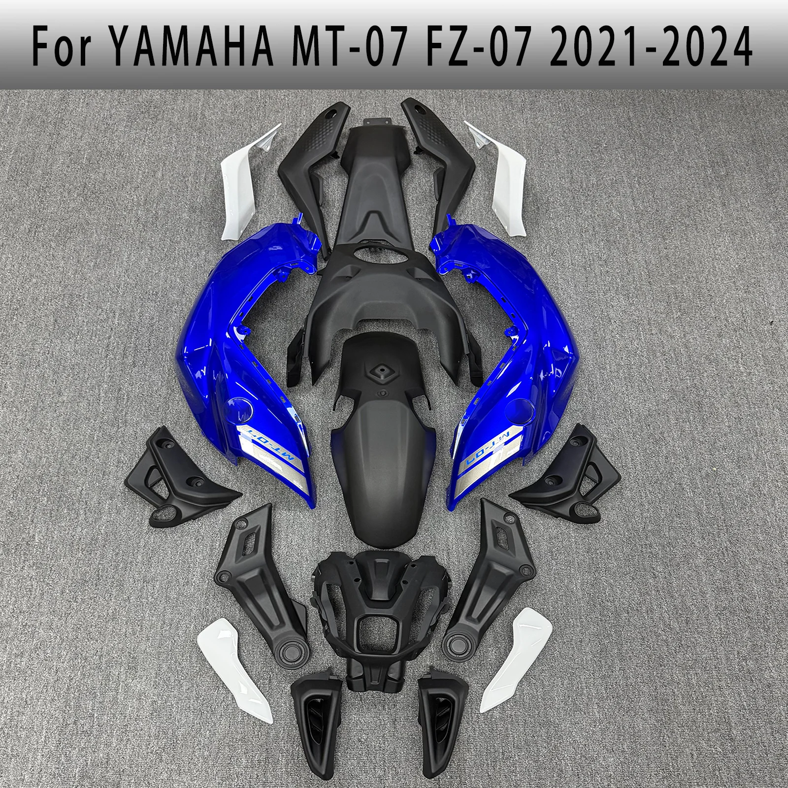 

For Yamaha MT-07 FZ-07 2021 2022 2023 2024 ABS Injection-Molded Full Body Fairing Kit Motorcycle Accessories