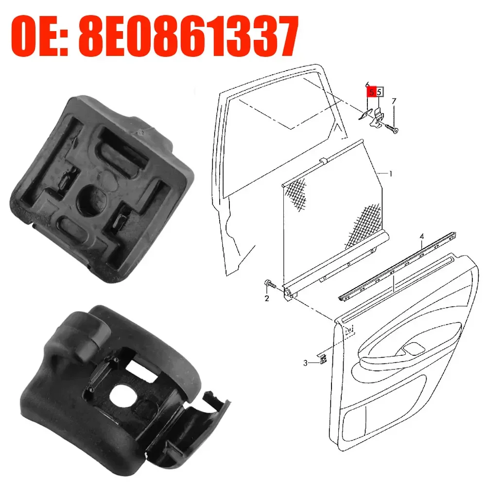 2pcs 8E0861337 Car Rear Door Window Blind Clips Hook Buckle Set For Audi A4 B6 B7 RS4 2001 2002 2003 2004 2005 2006 2007 2008