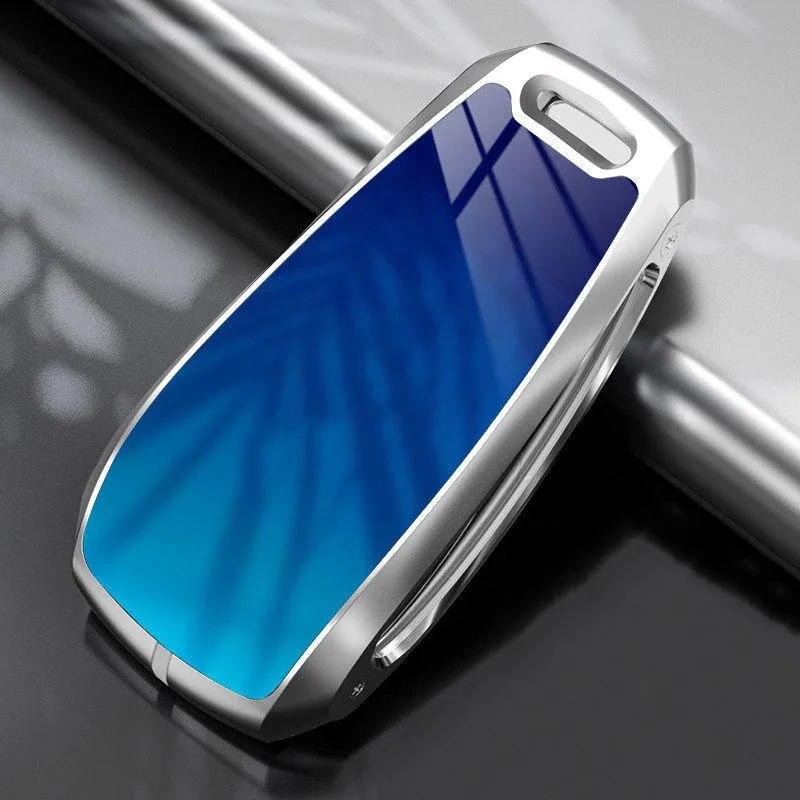 Alloy Metal Car Key Case Cover Shell Fob For Mercedes Benz A B C E S Class W204 W205 W212 W213 W176 GLC CLA AMG W177  Chian