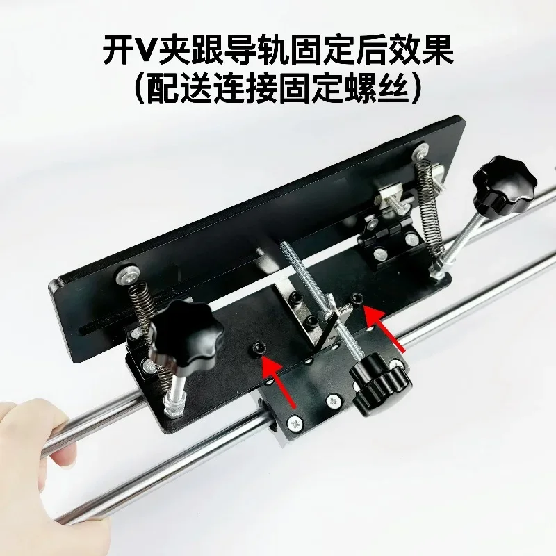Rail-Guided V-Cut Sandbelt Sander with DIY Sharpening Tool—Professional Fixed-Angle Sharpening Stand